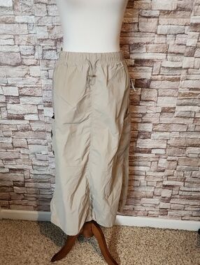 Love Tree Parachute Skirt Light Stone Color Long Utility Skirt Brand New